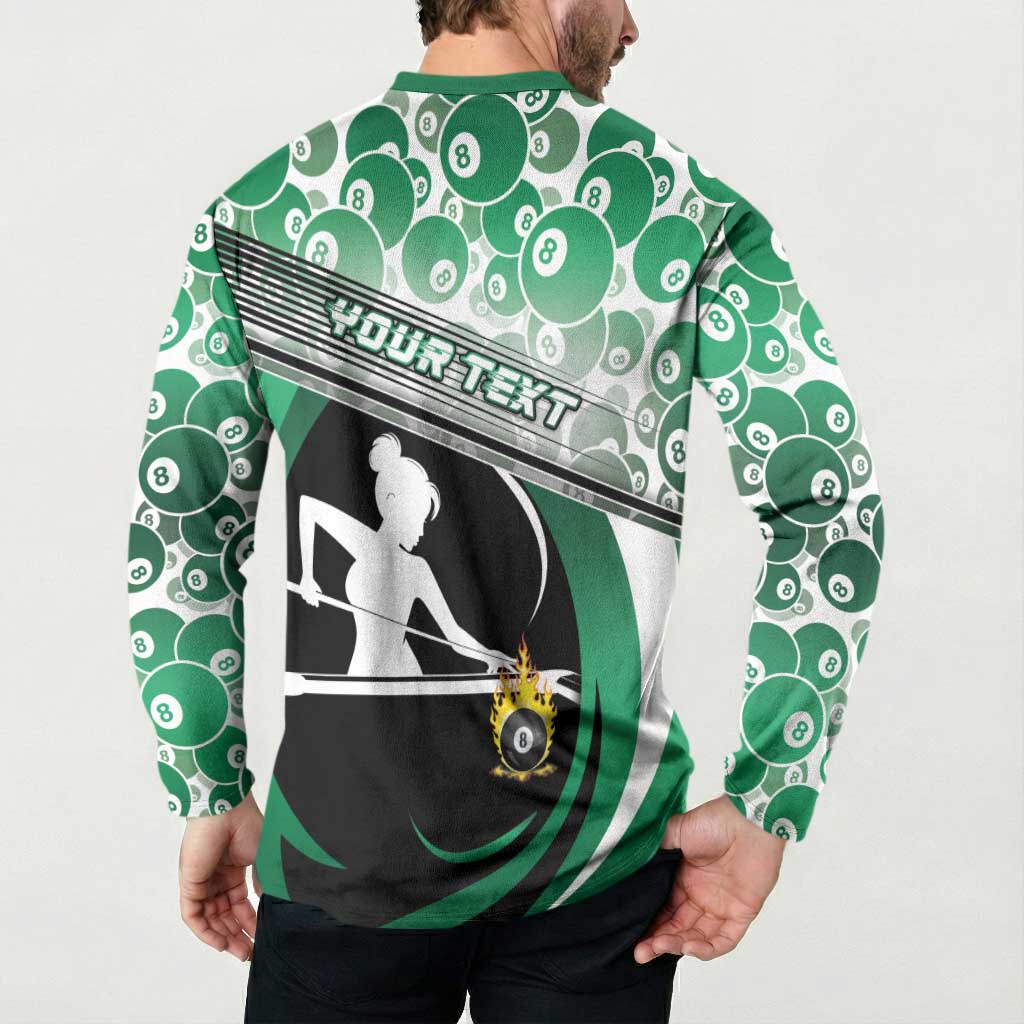 Personalized Billiards Button Sweatshirt Master Of The Cue