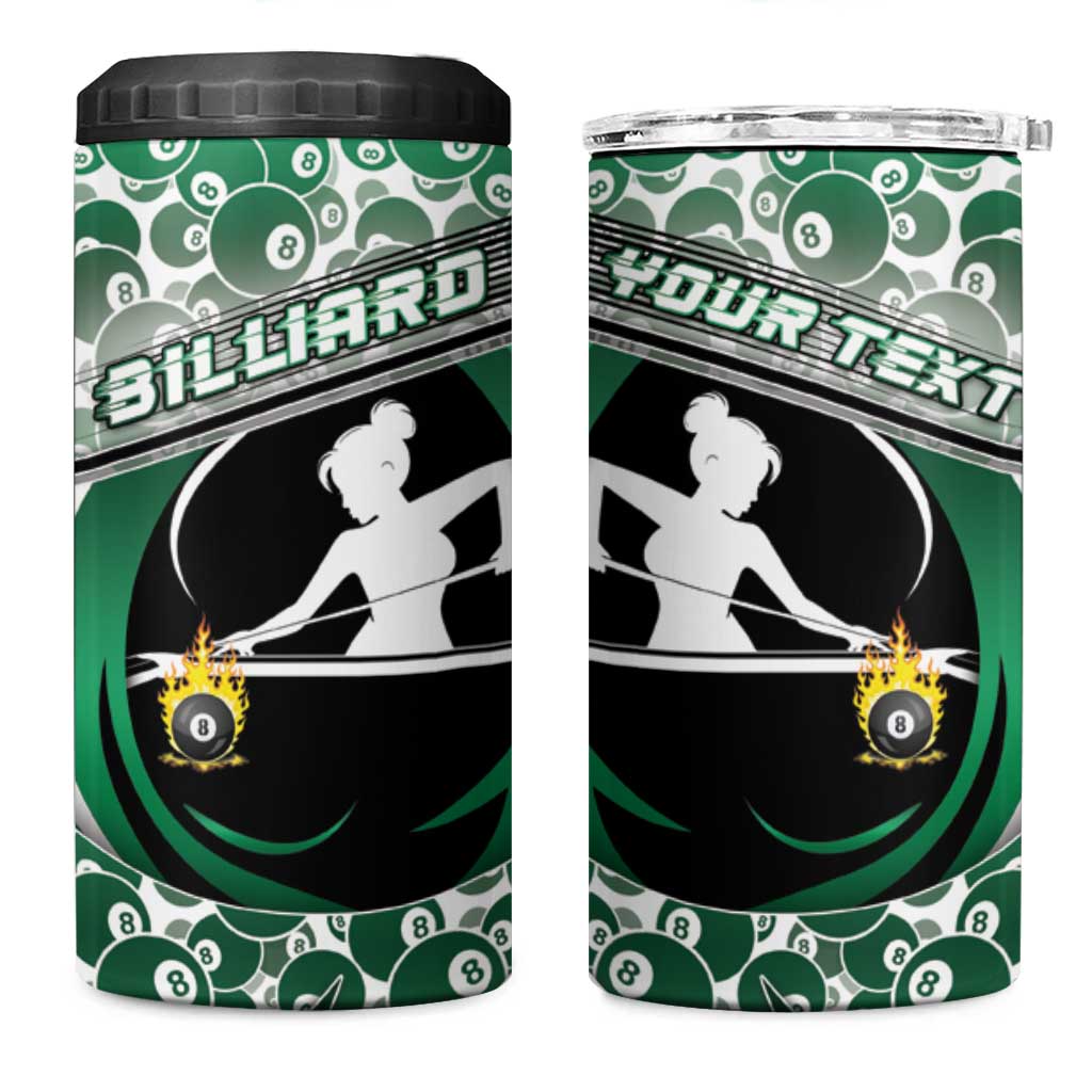 Personalized Billiards 4 in 1 Can Cooler Tumbler Master Of The Cue
