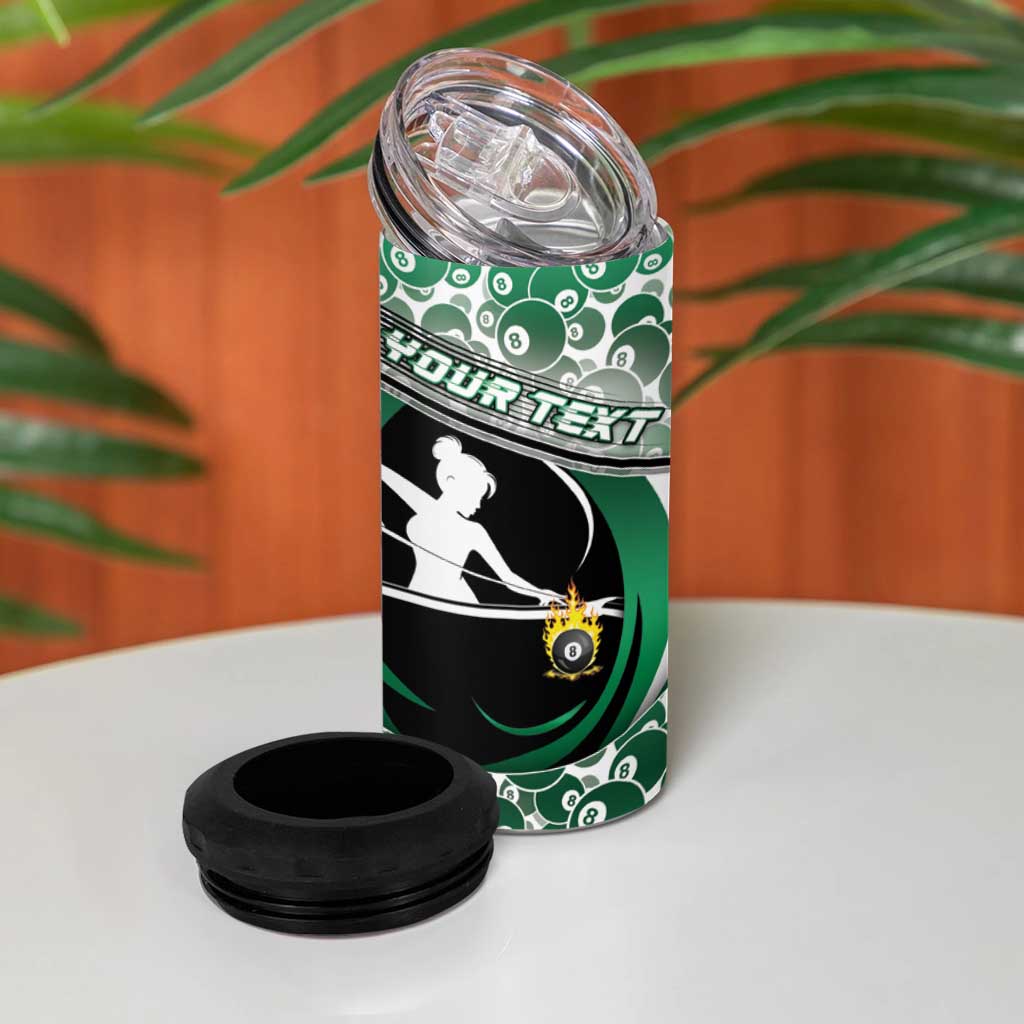 Personalized Billiards 4 in 1 Can Cooler Tumbler Master Of The Cue