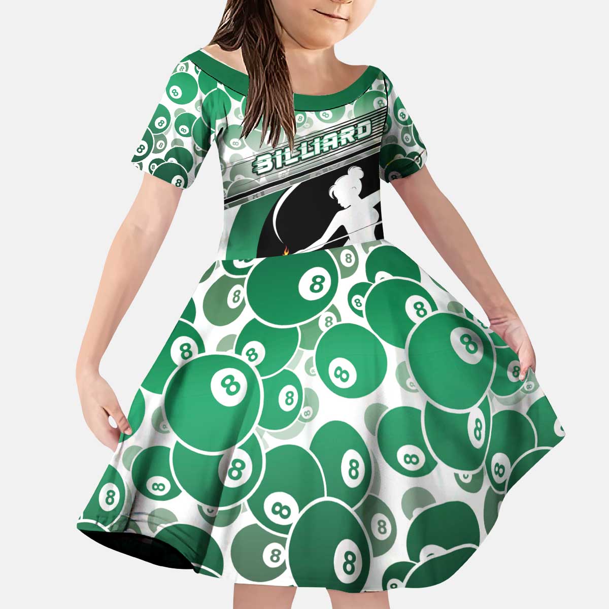 Personalized Billiards Kid Short Sleeve Dress Master Of The Cue
