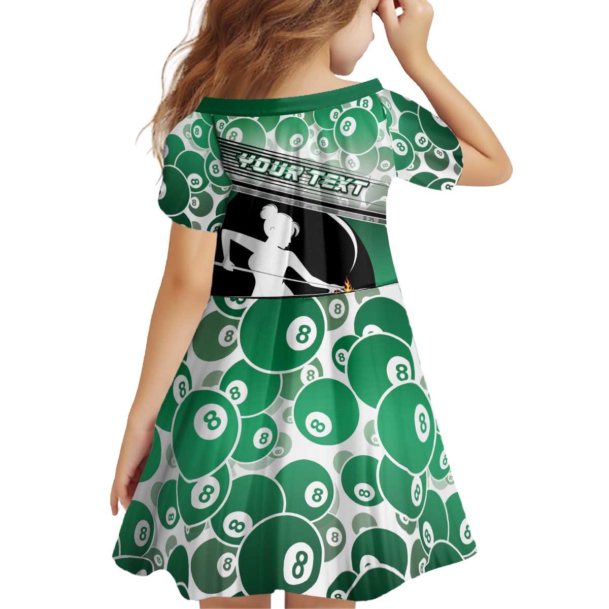 Personalized Billiards Kid Short Sleeve Dress Master Of The Cue