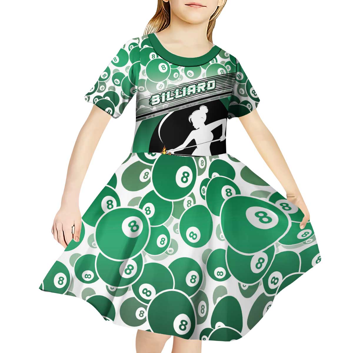 Personalized Billiards Kid Short Sleeve Dress Master Of The Cue