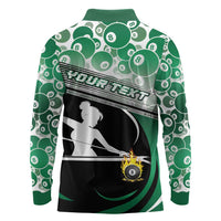 Personalized Billiards Long Sleeve Polo Shirt Master Of The Cue