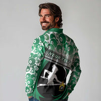Personalized Billiards Long Sleeve Polo Shirt Master Of The Cue
