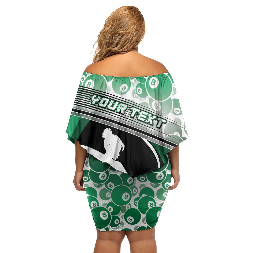 Personalized Billiards Off Shoulder Short Dress Master Of The Cue