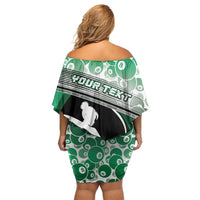 Personalized Billiards Off Shoulder Short Dress Master Of The Cue