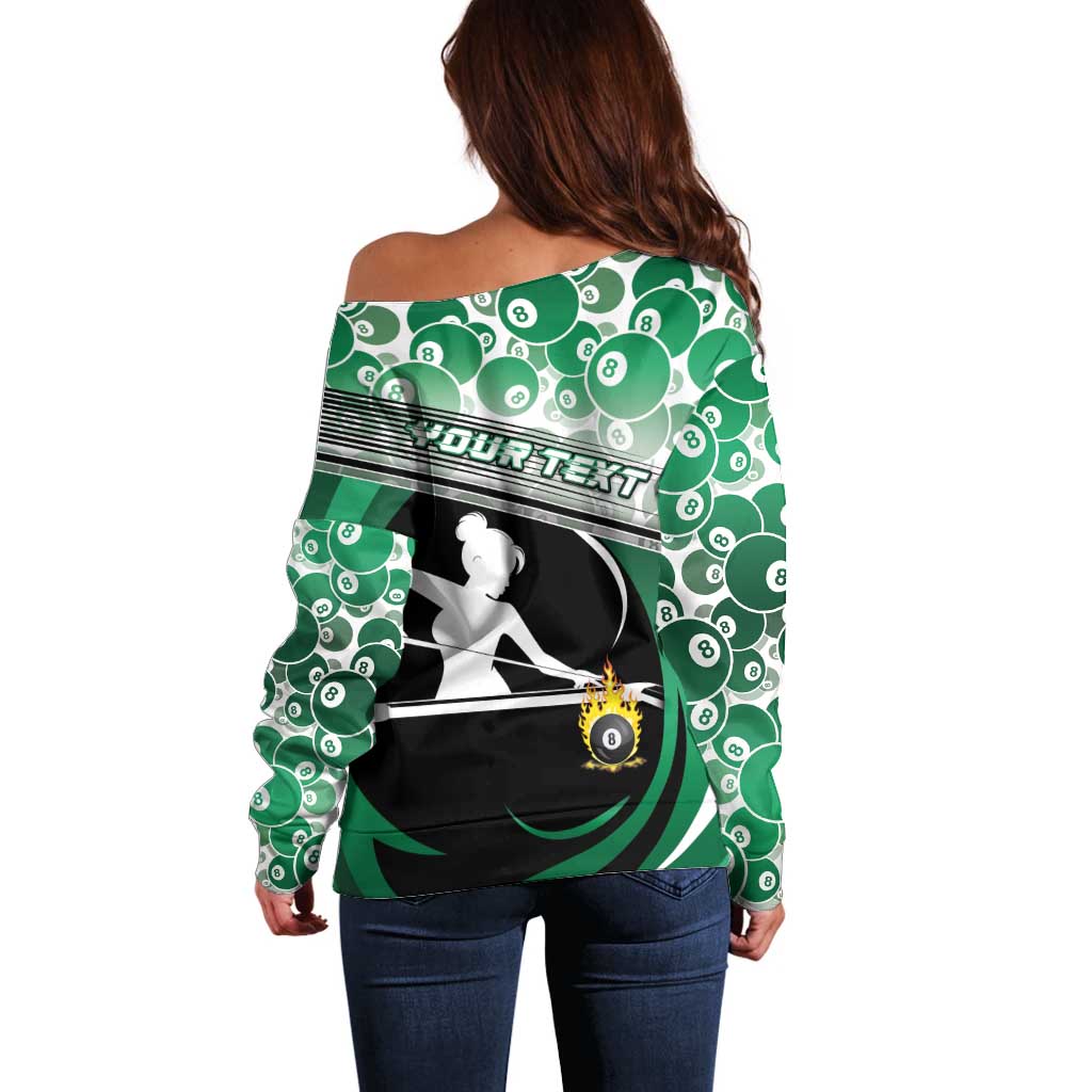 Personalized Billiards Off Shoulder Sweater Master Of The Cue