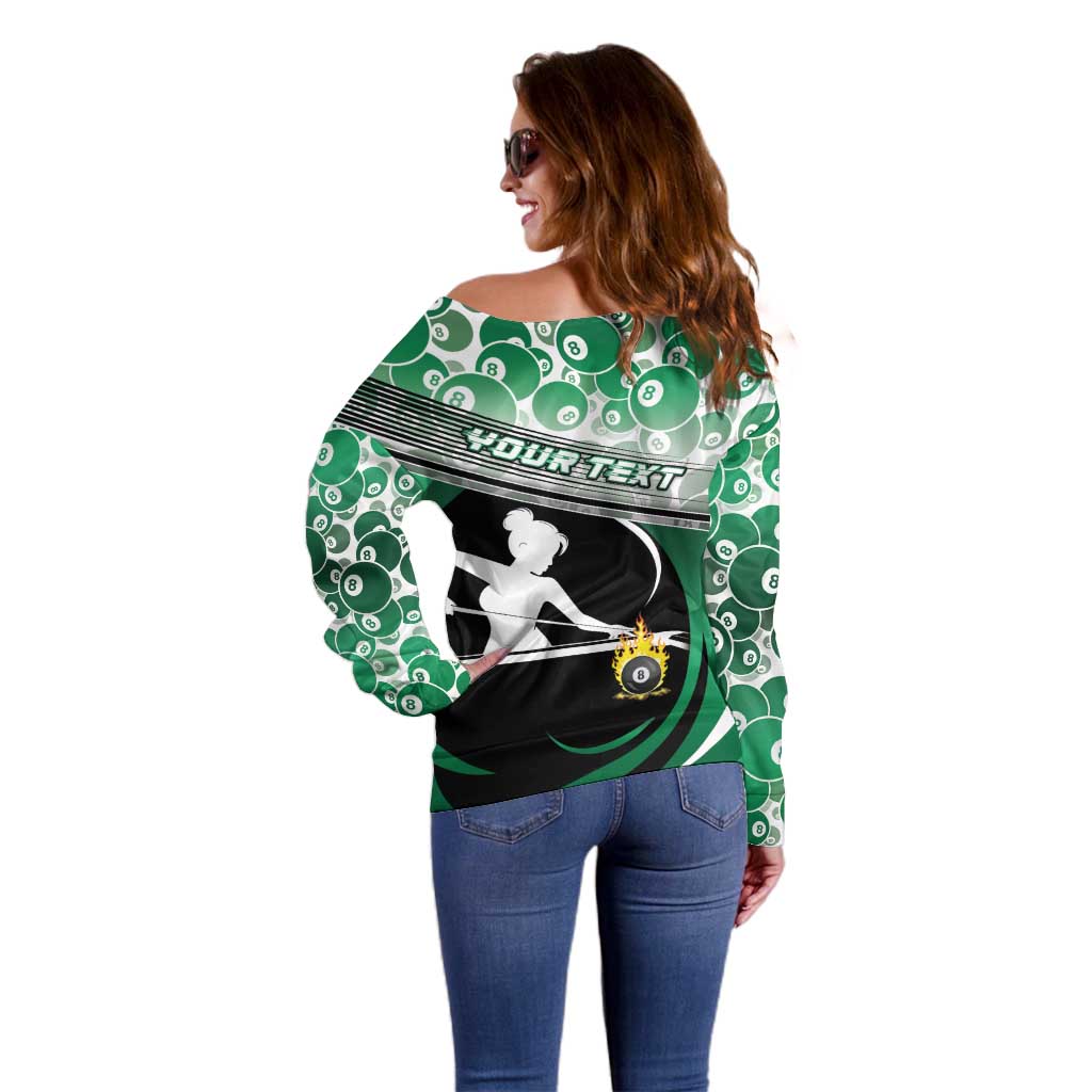 Personalized Billiards Off Shoulder Sweater Master Of The Cue