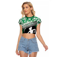 Personalized Billiards Raglan Cropped T Shirt Master Of The Cue