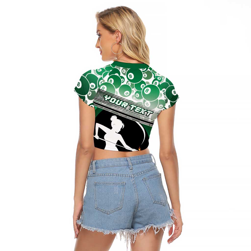 Personalized Billiards Raglan Cropped T Shirt Master Of The Cue