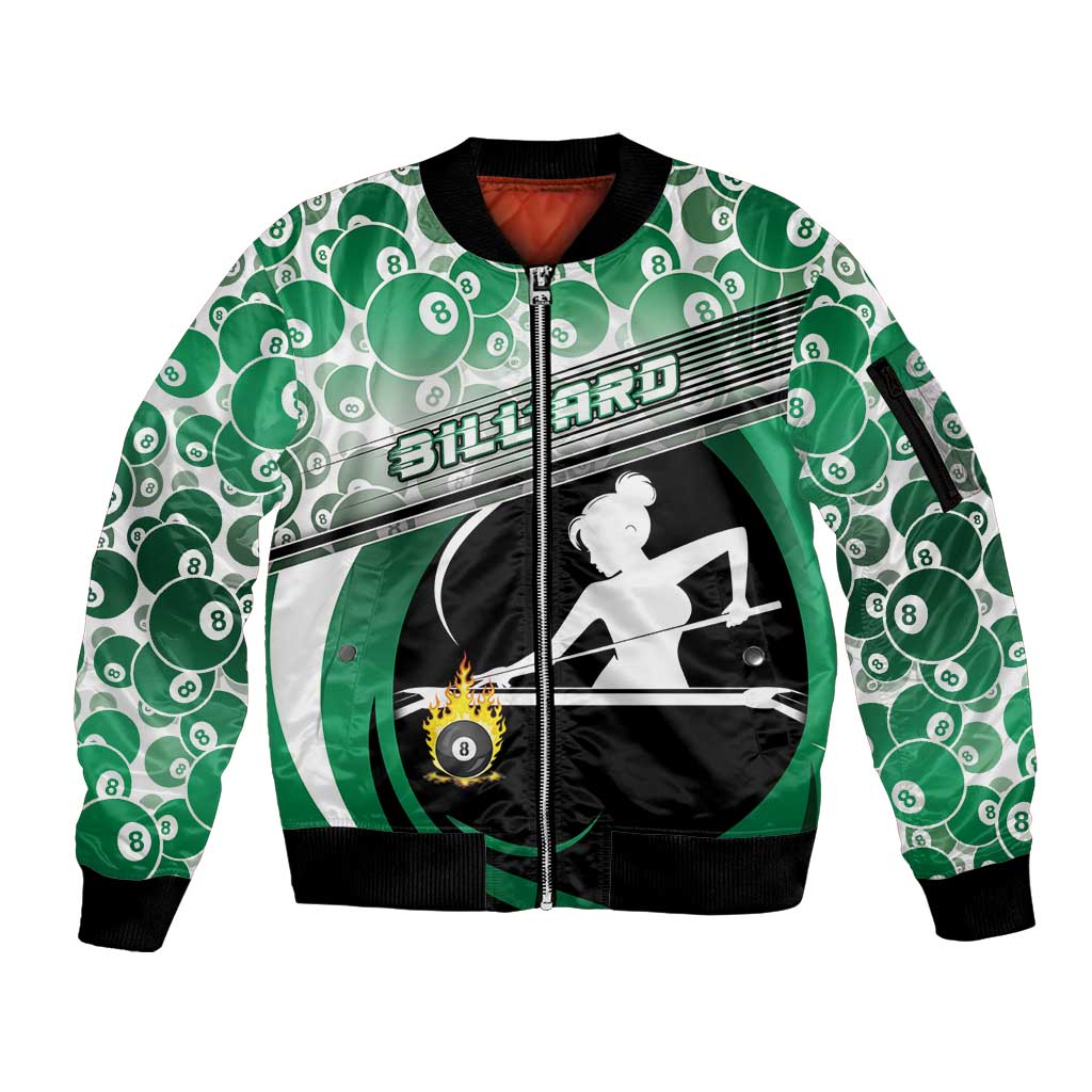 Personalized Billiards Sleeve Zip Bomber Jacket Master Of The Cue