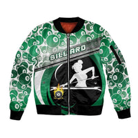 Personalized Billiards Sleeve Zip Bomber Jacket Master Of The Cue