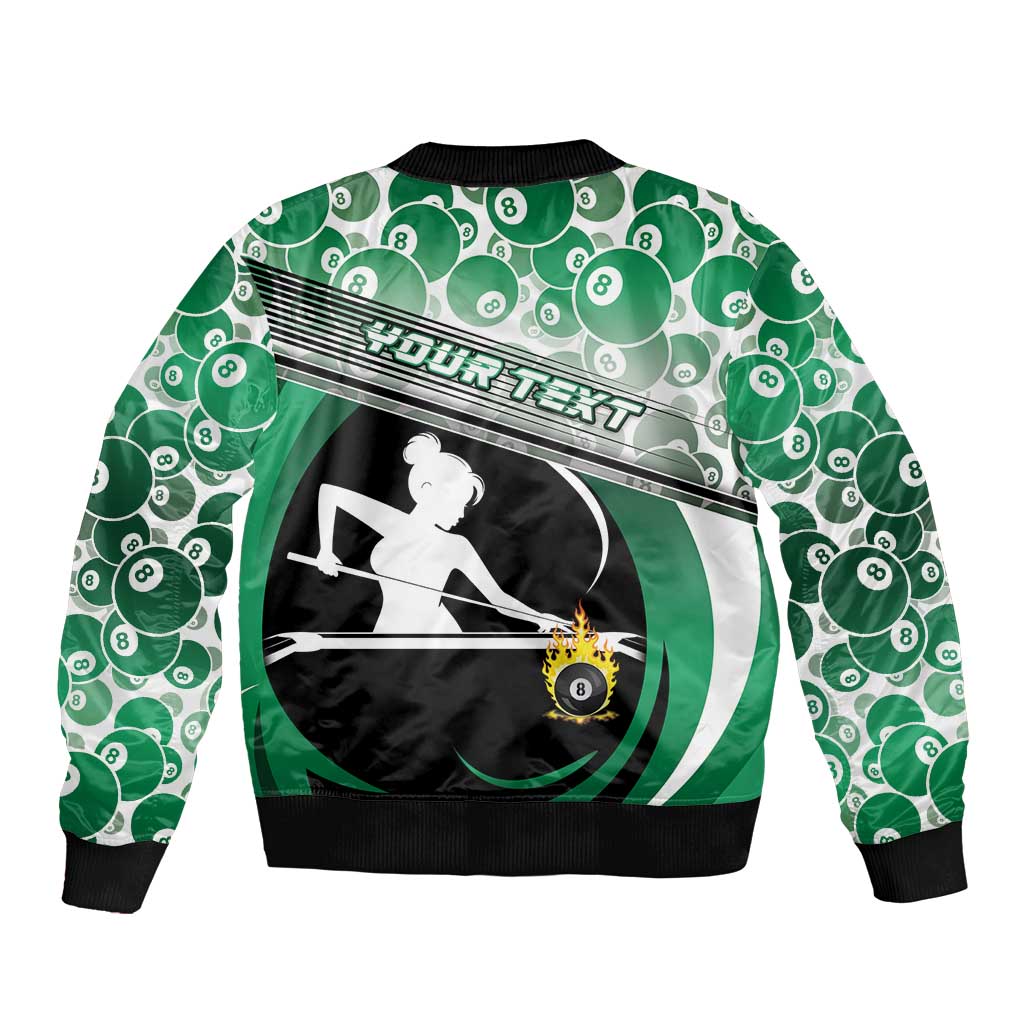 Personalized Billiards Sleeve Zip Bomber Jacket Master Of The Cue