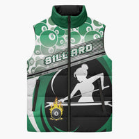 Personalized Billiards Sleeveless Puffer Jacket Master Of The Cue
