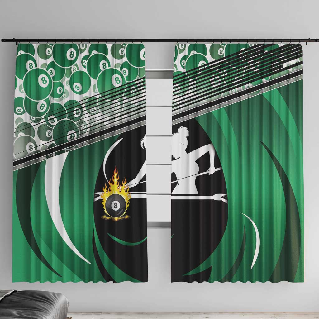 Billiards Window Curtain Master Of The Cue