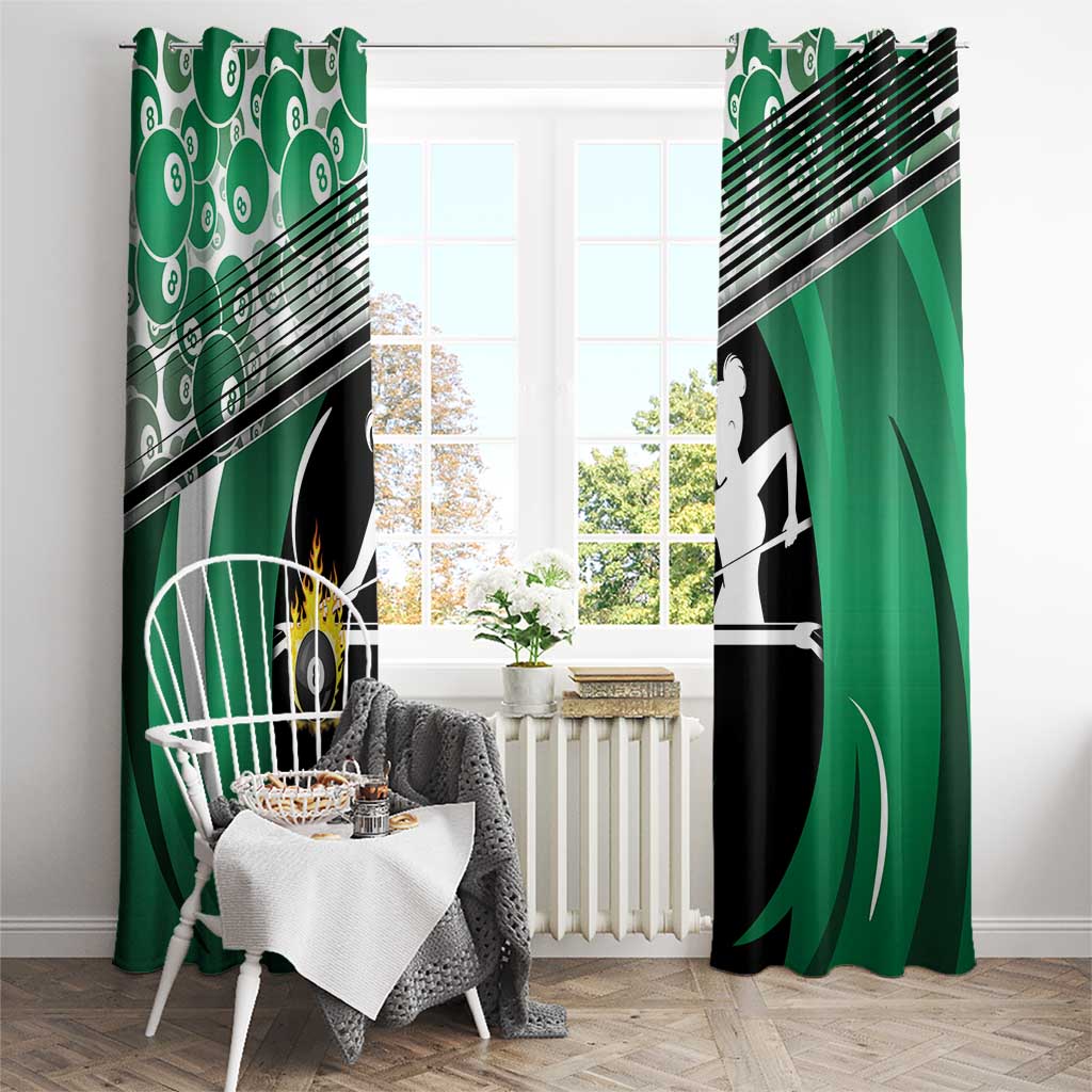 Billiards Window Curtain Master Of The Cue