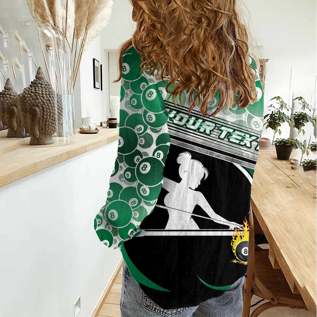 Personalized Billiards Women Casual Shirt Master Of The Cue