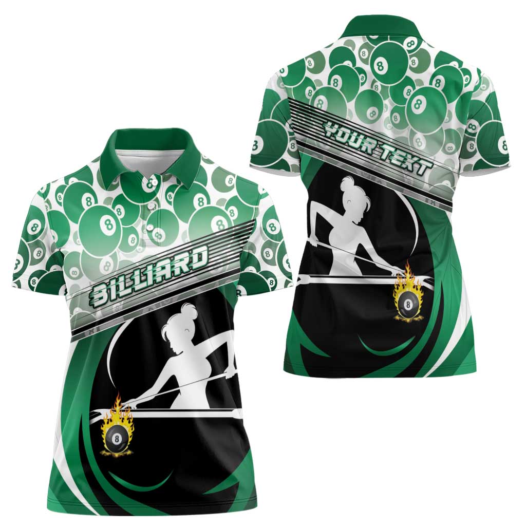 Personalized Billiards Women Polo Shirt Master Of The Cue