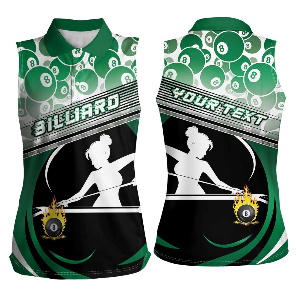 Personalized Billiards Women Sleeveless Polo Shirt Master Of The Cue