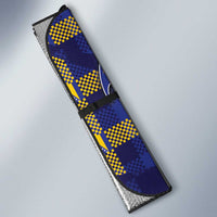 Custom Bosnia And Herzegovina Football Auto Sun Shade Fierce Dragon National Stars With Checker Patterns