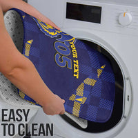 Custom Bosnia And Herzegovina Football Bathroom Set Fierce Dragon National Stars With Checker Patterns