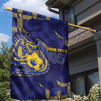 Custom Bosnia And Herzegovina Football Garden Flag Fierce Dragon National Stars With Checker Patterns