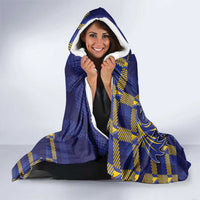 Custom Bosnia And Herzegovina Football Hooded Blanket Fierce Dragon National Stars With Checker Patterns
