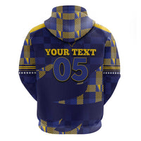 Custom Bosnia And Herzegovina Football Hoodie Fierce Dragon National Stars With Checker Patterns