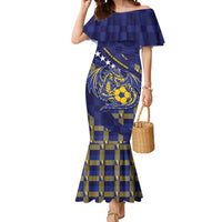 Custom Bosnia And Herzegovina Football Mermaid Dress Fierce Dragon National Stars With Checker Patterns