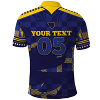 Custom Bosnia And Herzegovina Football Polo Shirt Fierce Dragon National Stars With Checker Patterns