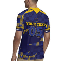 Custom Bosnia And Herzegovina Football Rugby Jersey Fierce Dragon National Stars With Checker Patterns