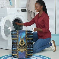Egyptian Goddess Hathor Laundry Basket Galaxy Ancient Mythology Sun Disk Cow Horn