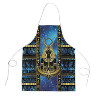 Egyptian Goddess Hathor Apron Galaxy Ancient Mythology Sun Disk Cow Horn