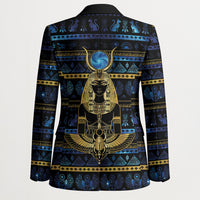 Egyptian Goddess Hathor Blazer Galaxy Ancient Mythology Sun Disk Cow Horn