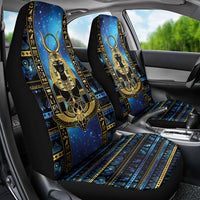 Egyptian Goddess Hathor Car Seat Cover Galaxy Ancient Mythology Sun Disk Cow Horn