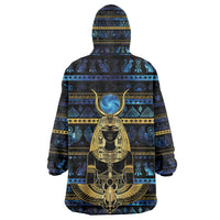 Egyptian Goddess Hathor Kid Wearable Blanket Hoodie Galaxy Ancient Mythology Sun Disk Cow Horn