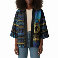Egyptian Goddess Hathor Kimono Galaxy Ancient Mythology Sun Disk Cow Horn