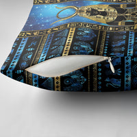 Egyptian Goddess Hathor Pillow Cover Galaxy Ancient Mythology Sun Disk Cow Horn