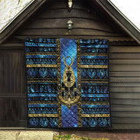 Egyptian Goddess Hathor Quilt Galaxy Ancient Mythology Sun Disk Cow Horn