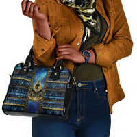 Egyptian Goddess Hathor Shoulder Handbag Galaxy Ancient Mythology Sun Disk Cow Horn