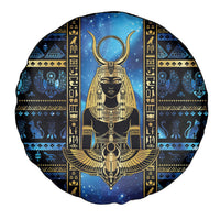 Egyptian Goddess Hathor Spare Tire Cover Galaxy Ancient Mythology Sun Disk Cow Horn