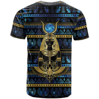 Egyptian Goddess Hathor T shirt Galaxy Ancient Mythology Sun Disk Cow Horn