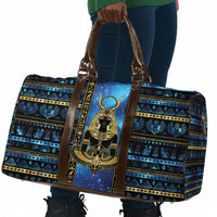 Egyptian Goddess Hathor Travel Bag Galaxy Ancient Mythology Sun Disk Cow Horn