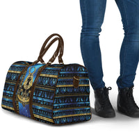 Egyptian Goddess Hathor Travel Bag Galaxy Ancient Mythology Sun Disk Cow Horn
