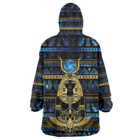 Egyptian Goddess Hathor Wearable Blanket Hoodie Galaxy Ancient Mythology Sun Disk Cow Horn