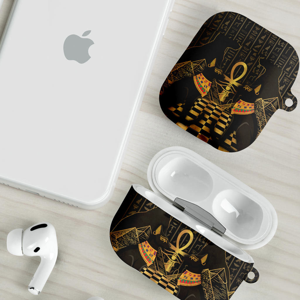 Egyptian Goddess Bastet AirPods Case Ancient Mythology Sacred Black Cat