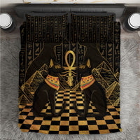 Egyptian Goddess Bastet Bedding Set Ancient Mythology Sacred Black Cat