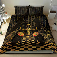 Egyptian Goddess Bastet Bedding Set Ancient Mythology Sacred Black Cat