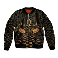 Egyptian Goddess Bastet Bomber Jacket Ancient Mythology Sacred Black Cat