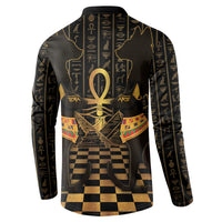 Egyptian Goddess Bastet Button Sweatshirt Ancient Mythology Sacred Black Cat